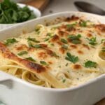 creamy baked fettuccine alfredo