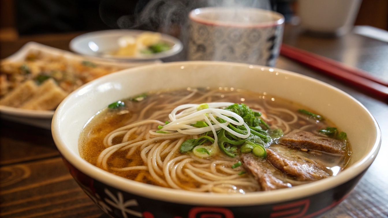 japanese buckwheat noodle soup crossword