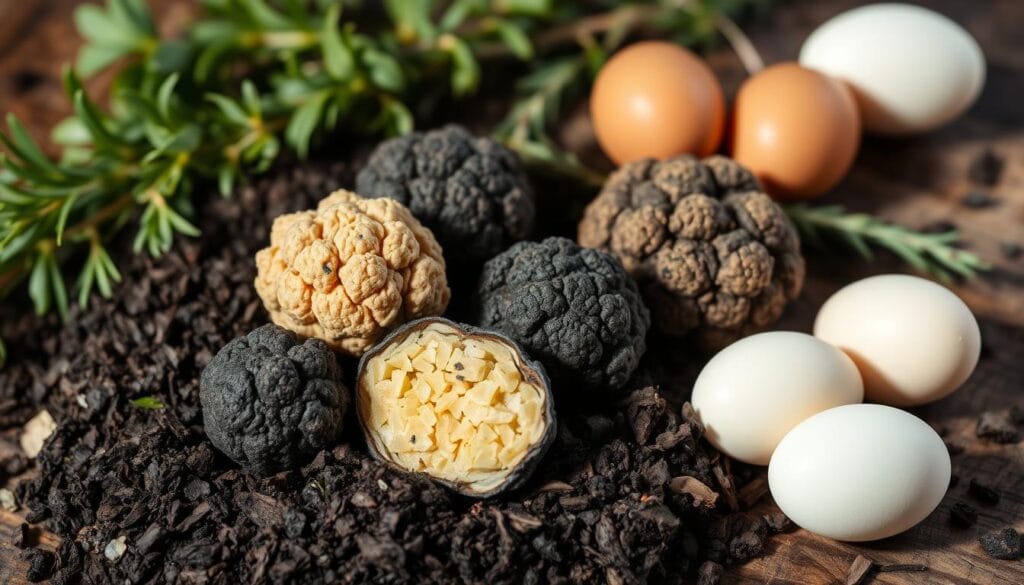 Black and white truffles Black and white truffles