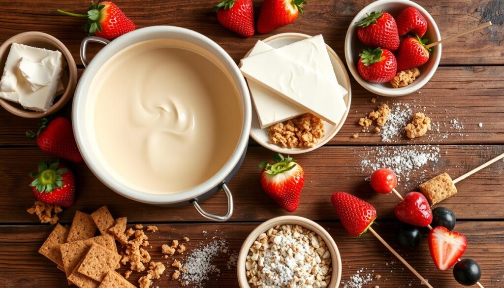 Cheesecake Fondue Ingredients