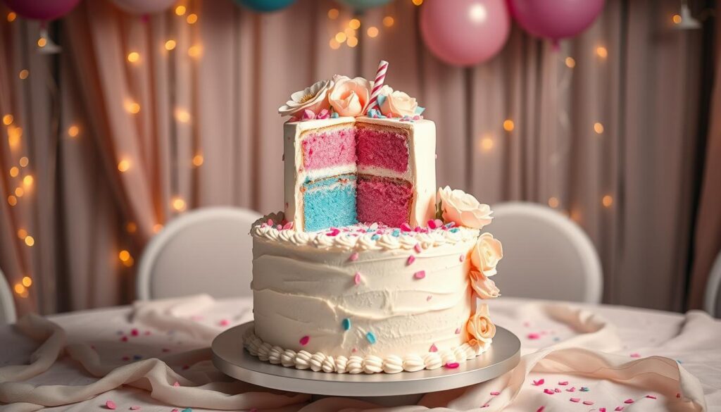 DIY Gender Reveal Cake