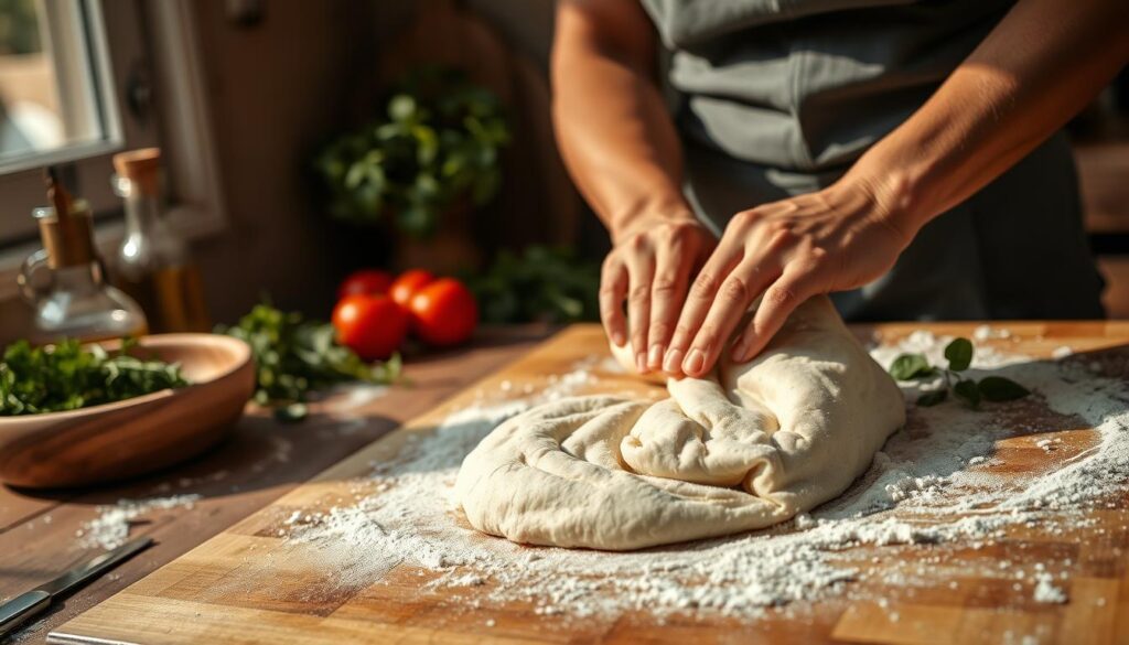 Pizza dough preparation