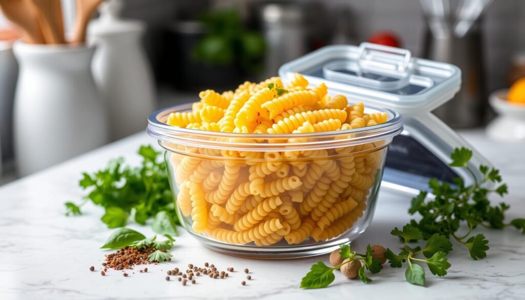 Properly Stored Corkscrew Pasta