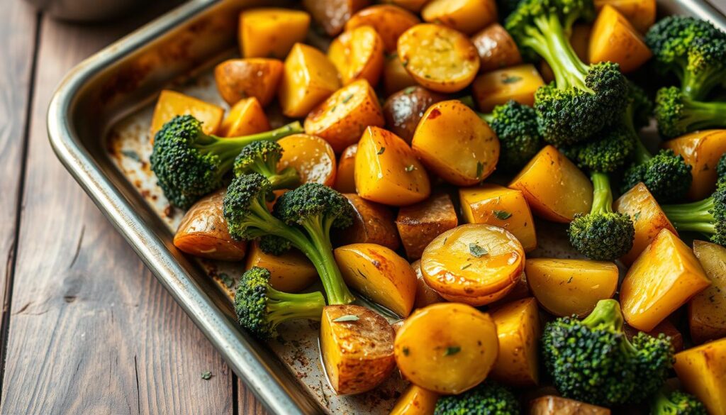 Roasted Potatoes and Broccoli