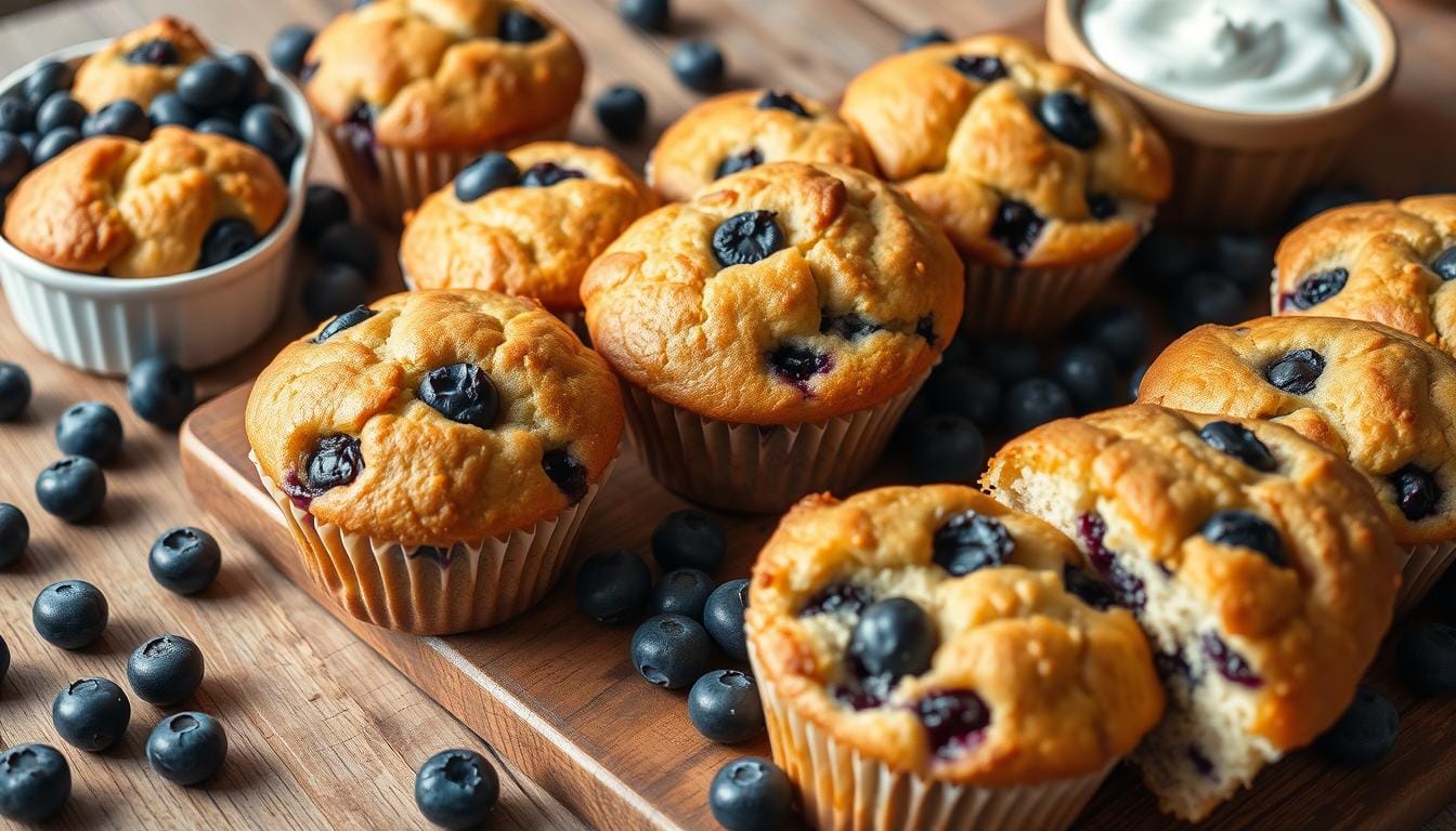 blueberry yogurt muffins