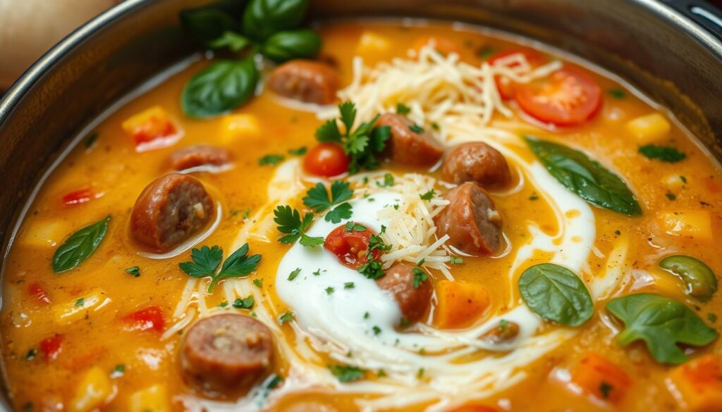 creamy parmesan italian sausage soup base