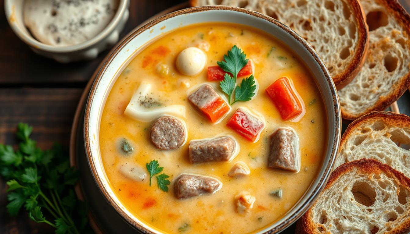 creamy parmesan italian sausage soup