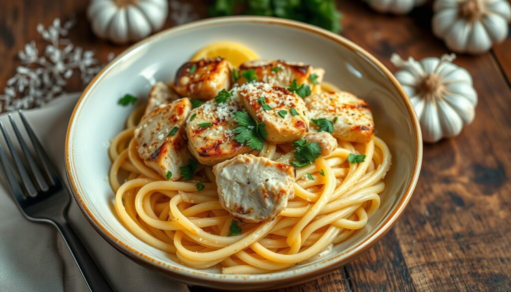 garlic parmesan chicken pasta