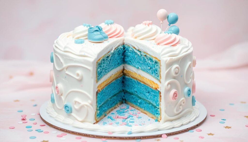 gender reveal cake