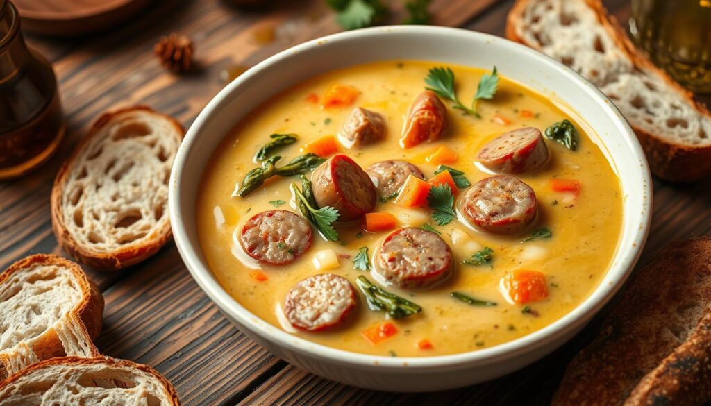 hearty Italian sausage soup