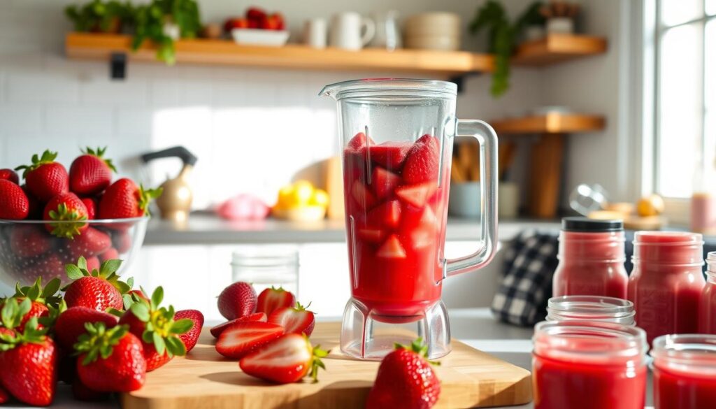 how to make strawberry puree