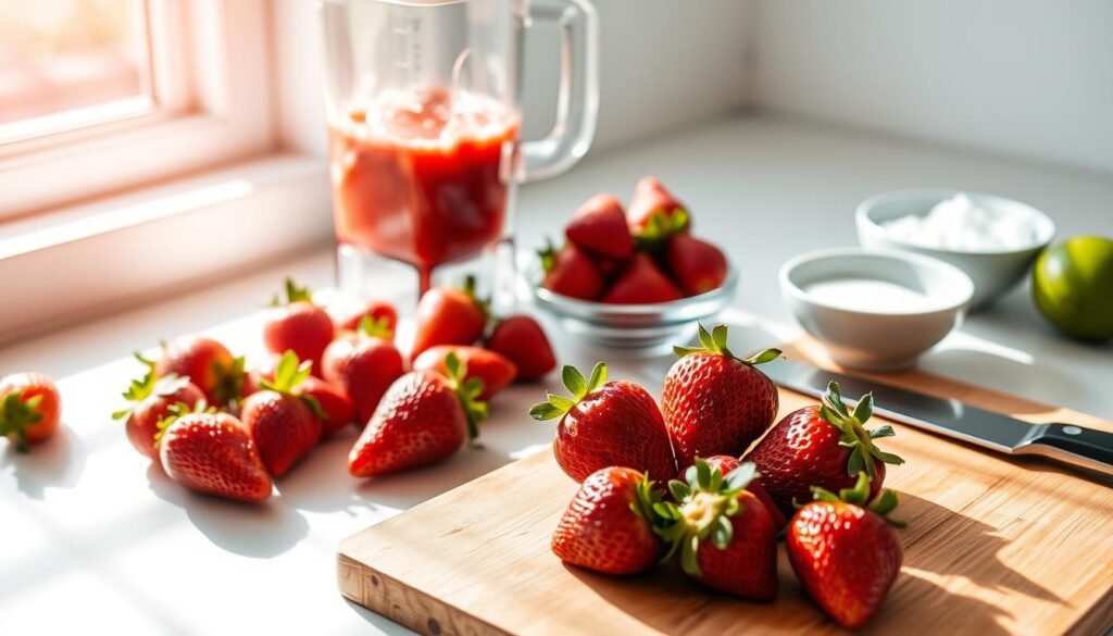 how to make strawberry puree