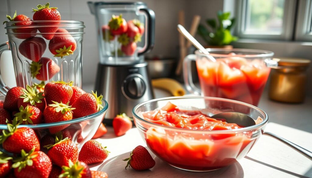 how to make strawberry puree