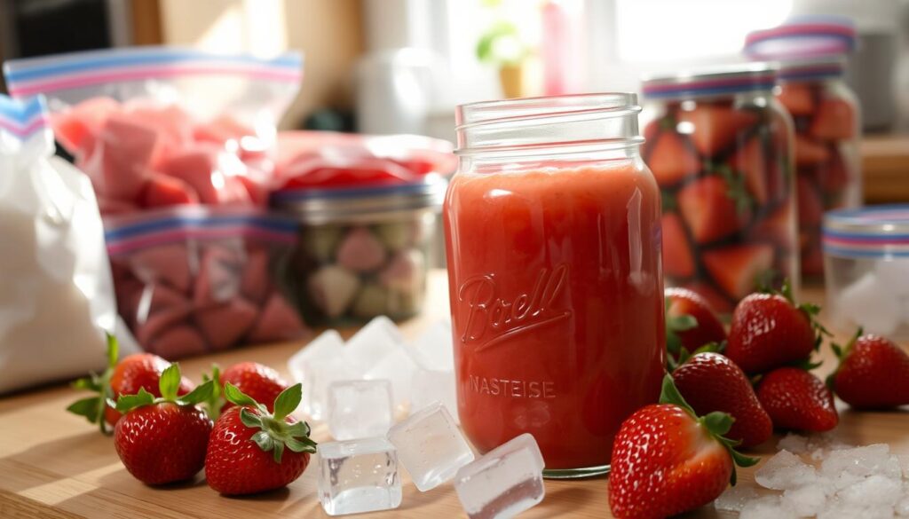 how to store strawberry puree