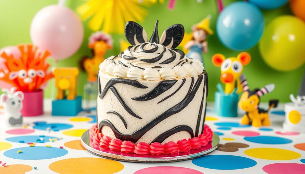 kid-friendly zebra cake