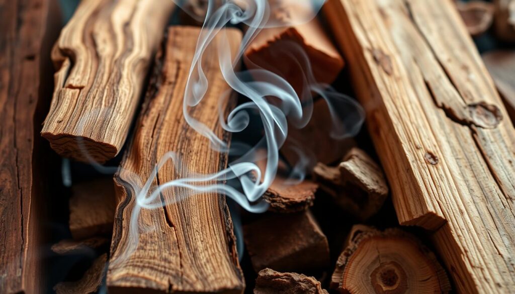 smoking wood