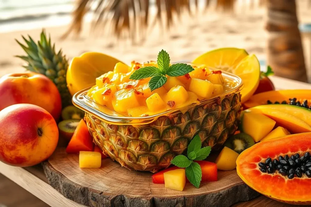 tropical fruit dessert