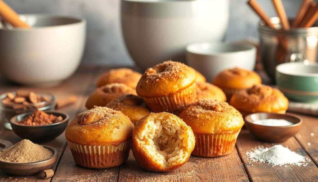 vegetarian cinnamon sugar donut muffins