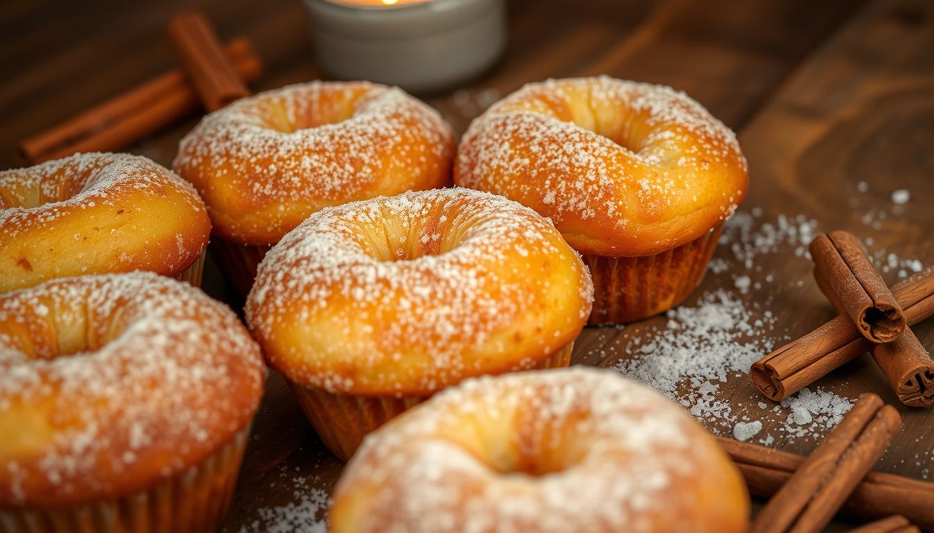 vegetarian cinnamon sugar donut muffins