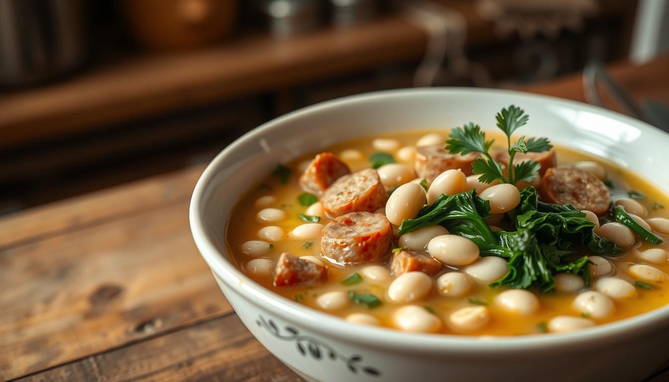 white bean and sausage soup