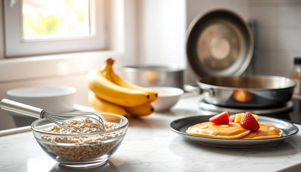 Banana Protein Pancakes Preparation Banana Protein Pancakes Preparation