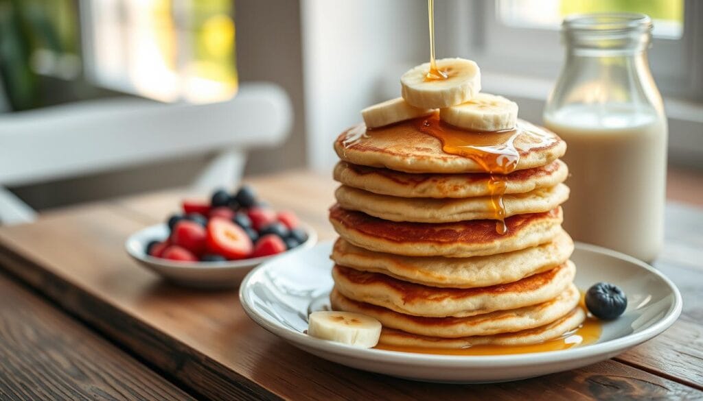 Fluffy Healthy Banana Protein Pancakes Fluffy Healthy Banana Protein Pancakes