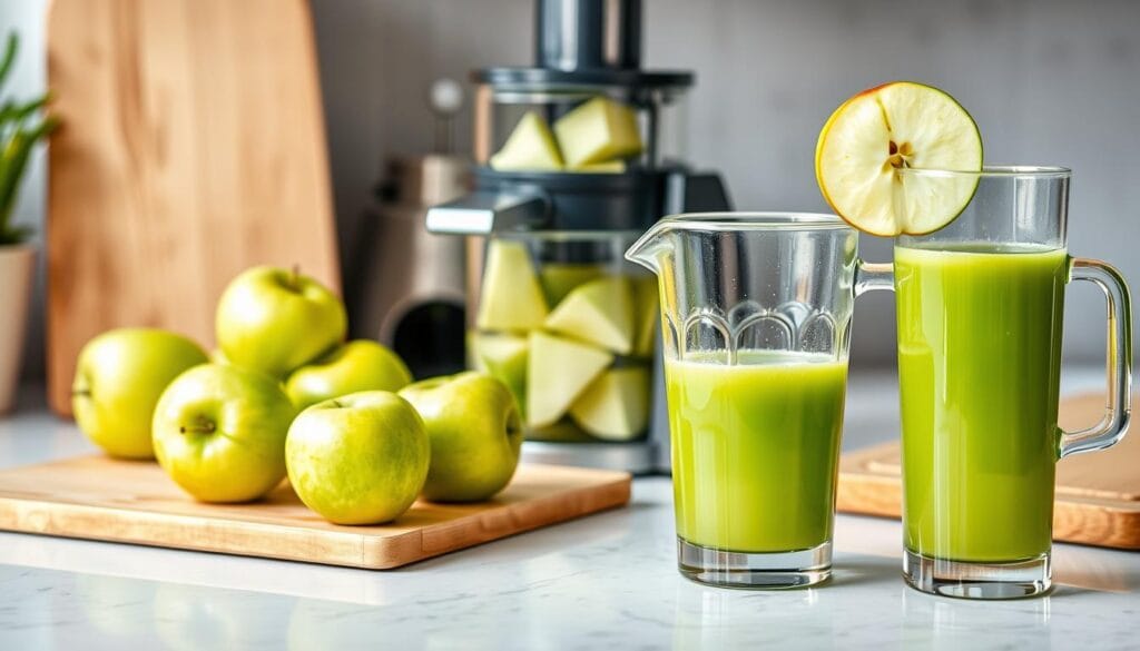 Green Apple Juice Preparation Steps Green Apple Juice Preparation Steps