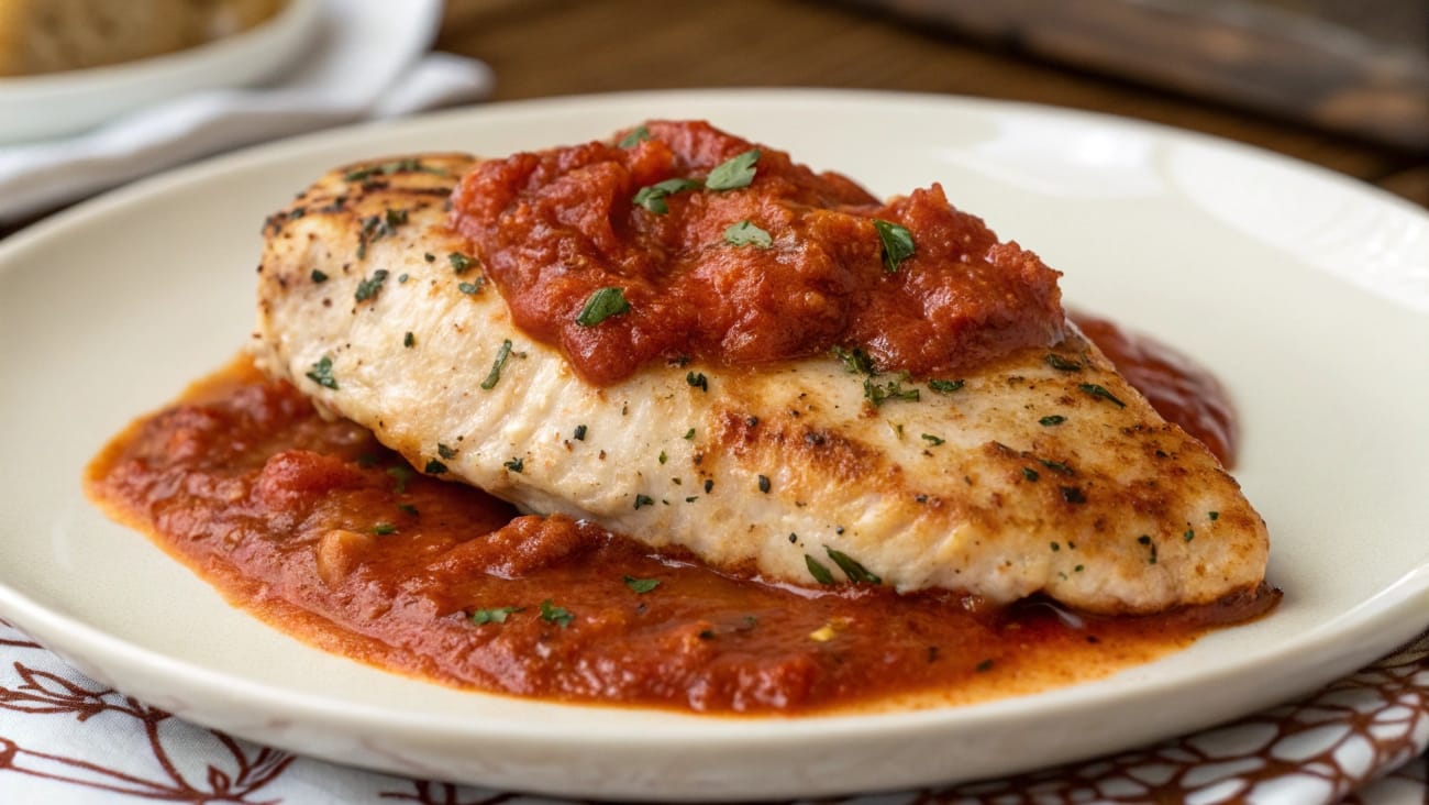 chicken with marinara sauce