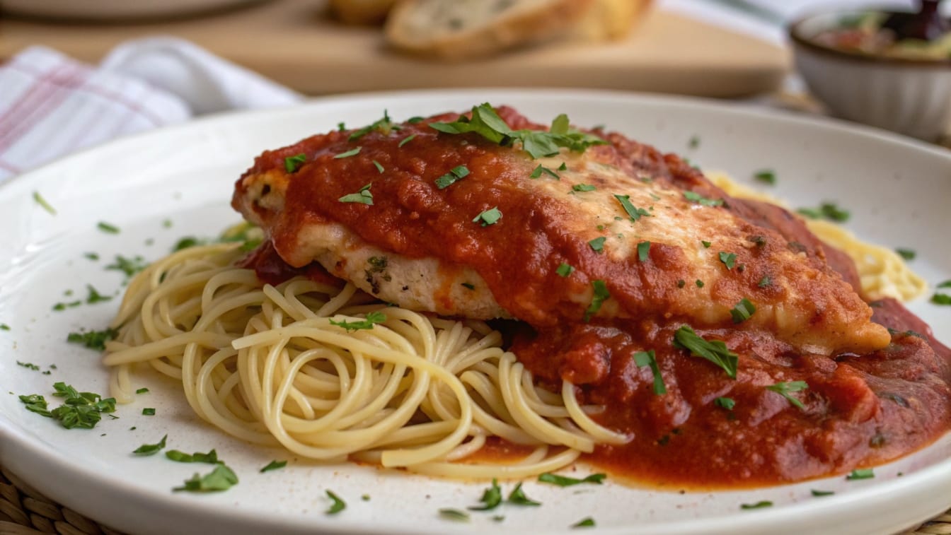 chicken with marinara sauce