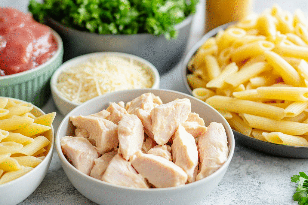 Chicken Alfredo Bake