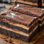 Layered Chocolate Mousse Brownies