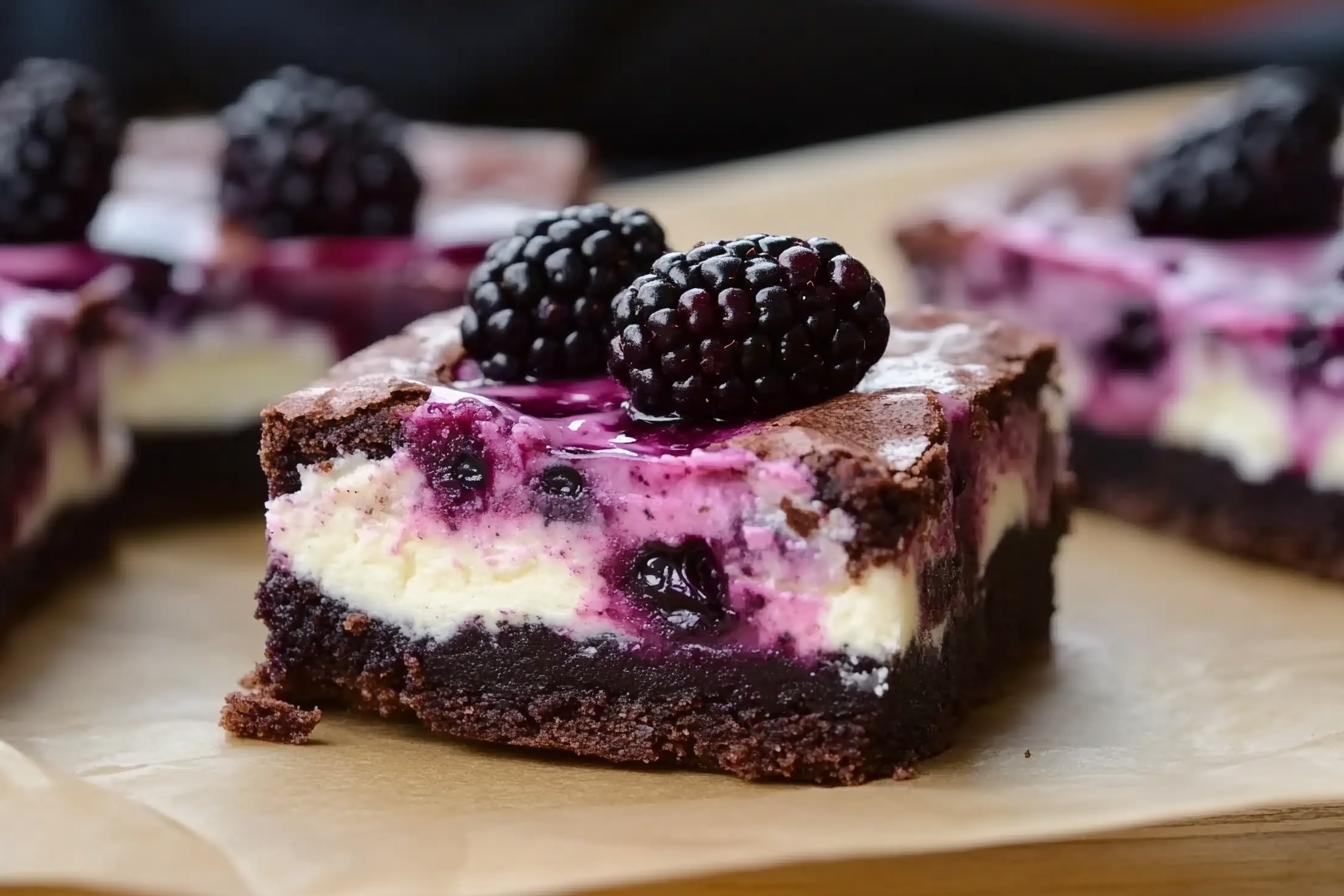 Blackberry Cream Cheese Brownies