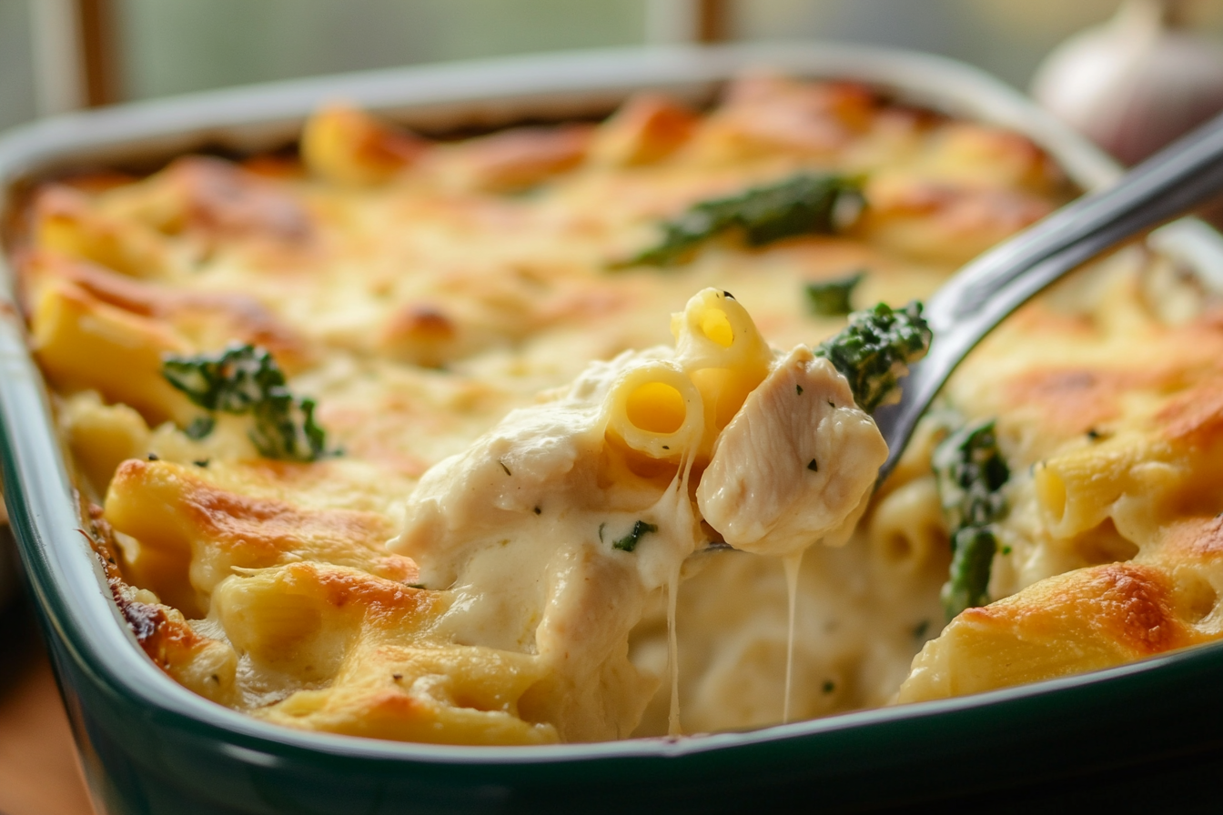 Chicken Alfredo Bake