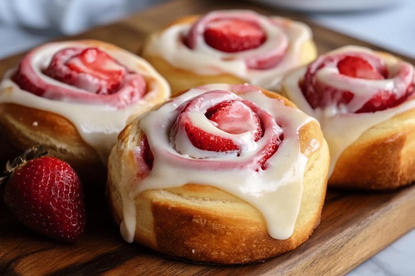 Strawberry Cheesecake Cinnabon Rolls