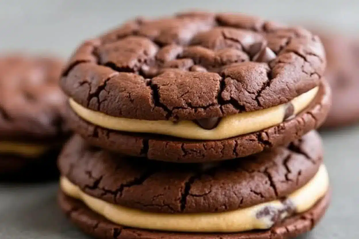 Brownie Cookie Dough Sandwich Cookies