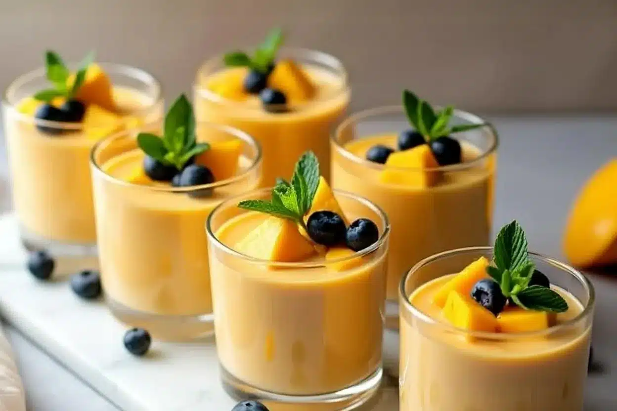 creamy mango mousse