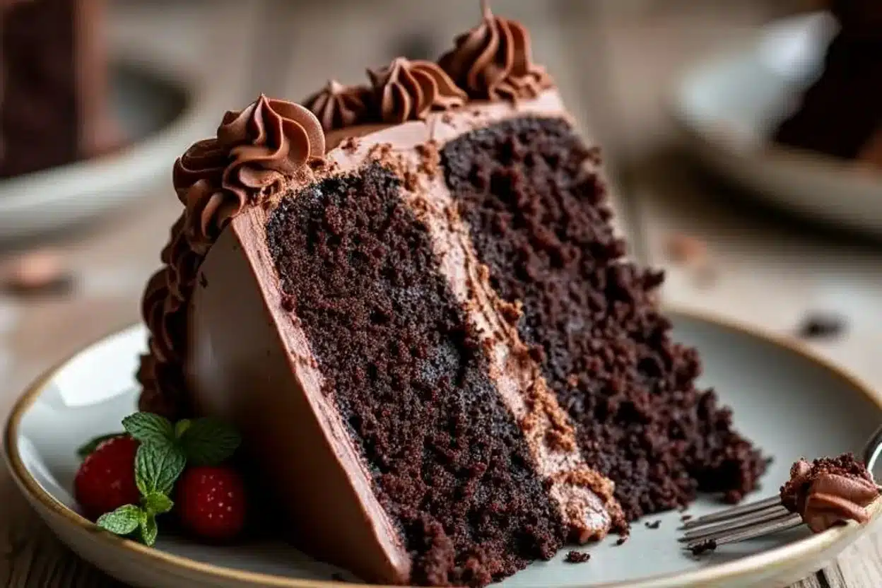 homemade chocolate cake