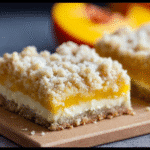 Peaches and Cream Crumble Bars
