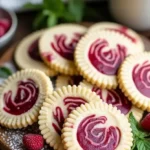 Raspberry Swirl Shortbread Cookies