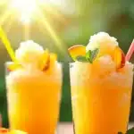 Refreshing Peach Lemonade Slush