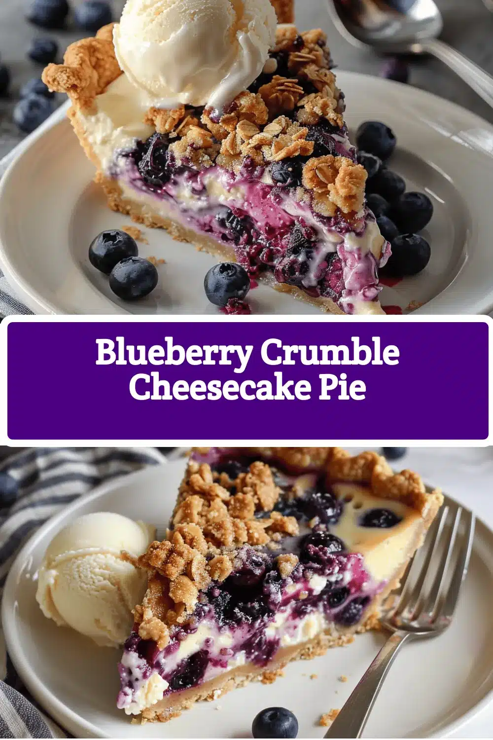 blueberry crumble cheesecake pie recipe
