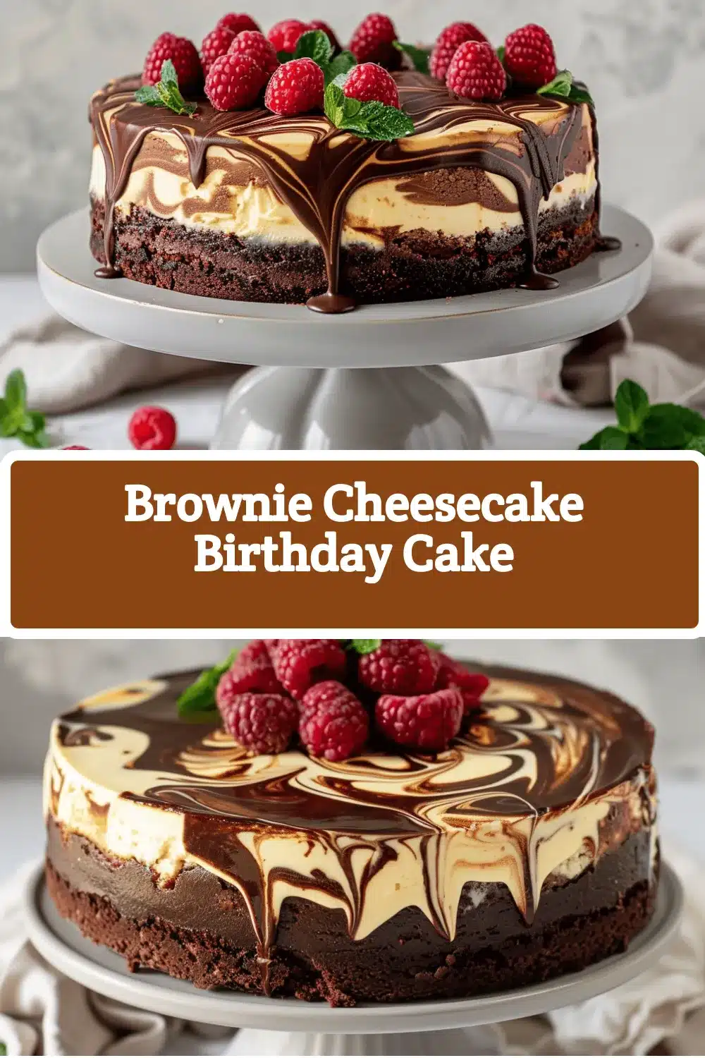 Brownie Cheesecake Cake recipe