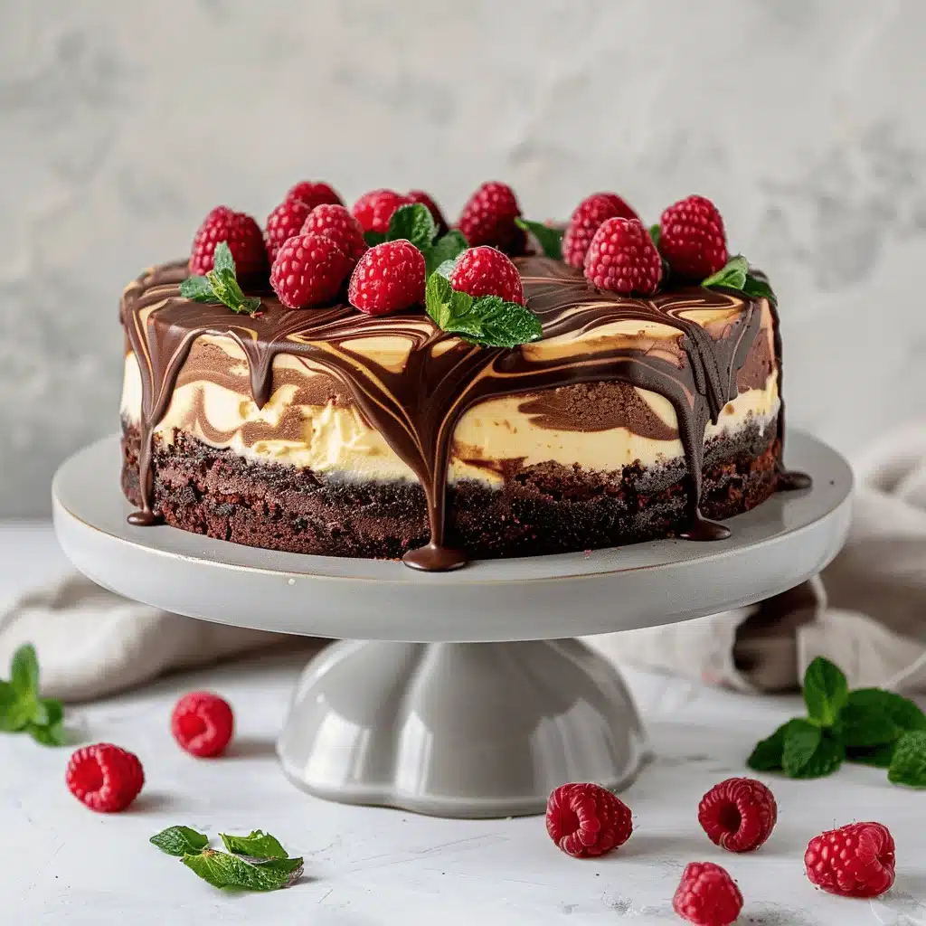 Brownie Cheesecake Cake - featured image
