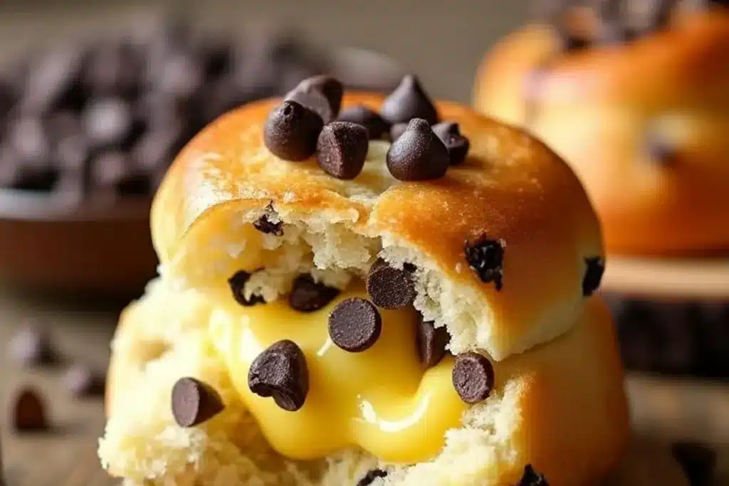 Chocolate Chip Vanilla Custard Brioches