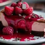 dark chocolate raspberry cheesecake