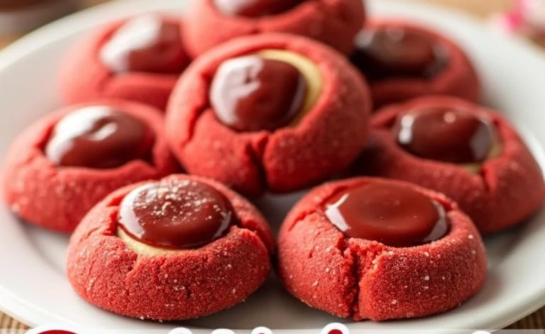 Red Velvet Cheesecake Thumbprints