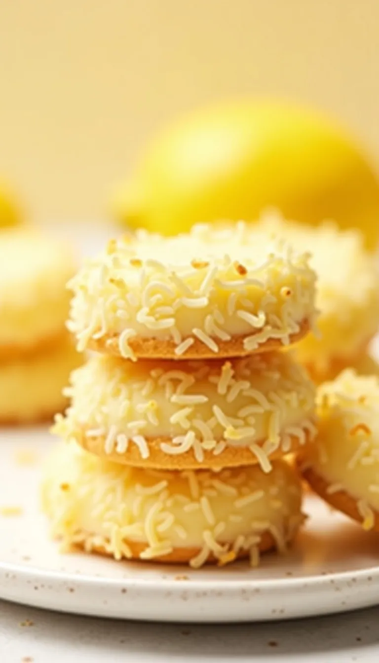 Pinterest pin for Lemon Coconut Cheesecake Cookies