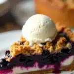 blueberry crumble cheesecake pie