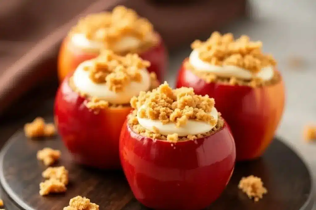 cheesecake-stuffed baked apples