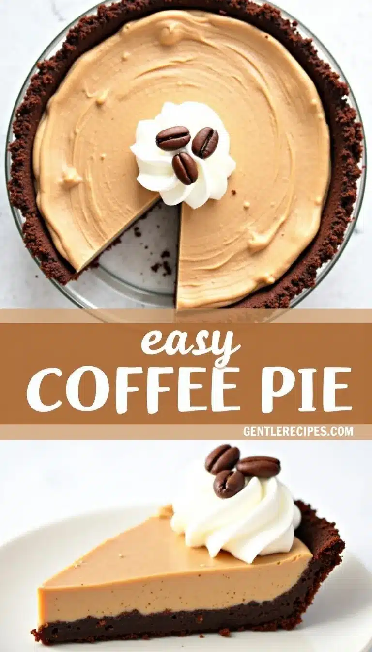 Pinterest pin for coffee pie